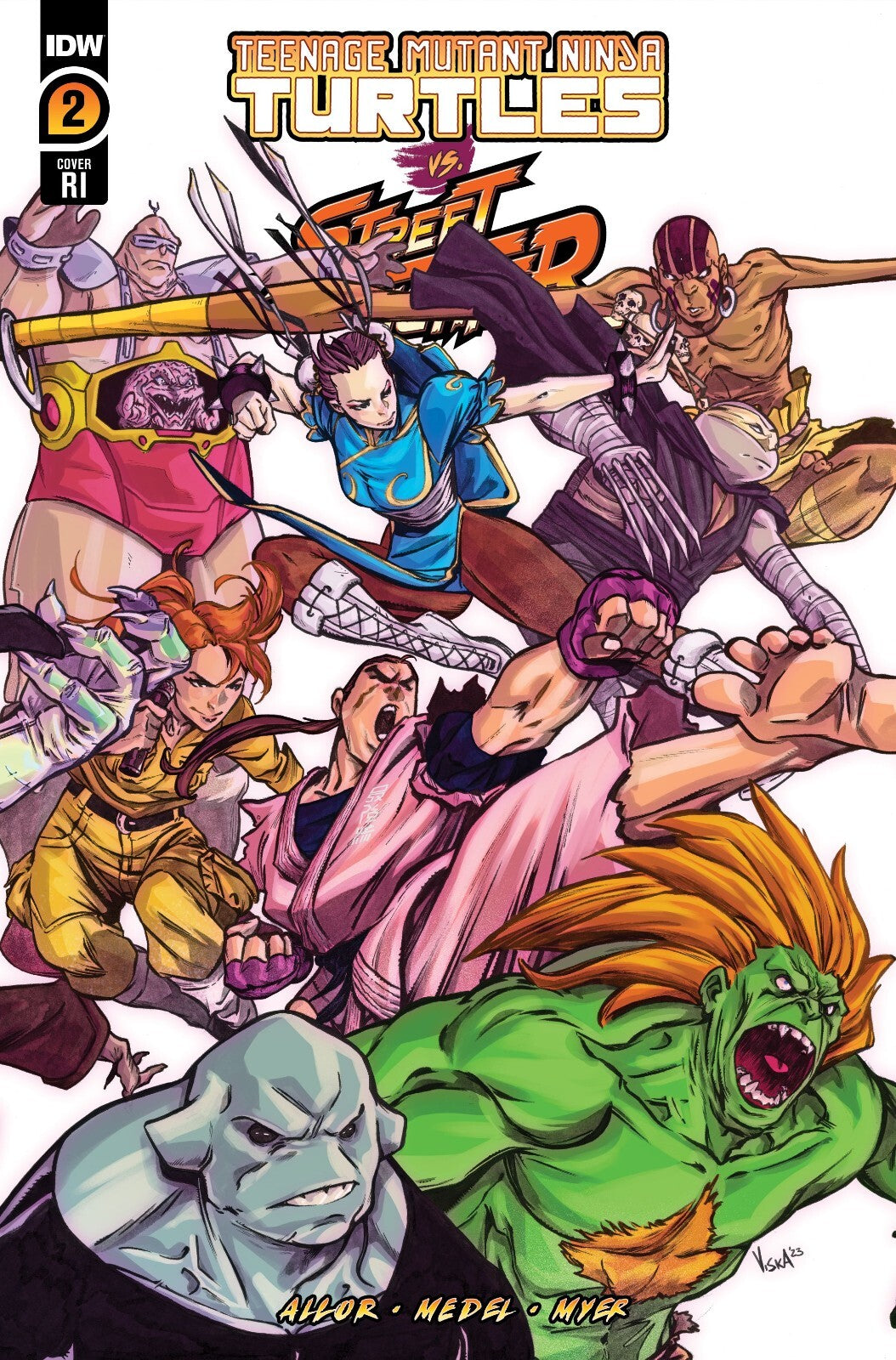 TMNT Vs Street Fighter #2 Cover A B C Variant Set or 1:25 Options IDW 2023 NM