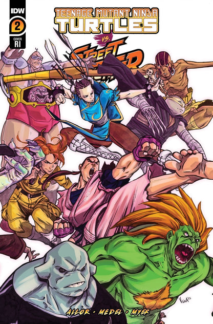 TMNT Vs Street Fighter #2 Cover A B C Variant Set or 1:25 Options IDW 2023 NM