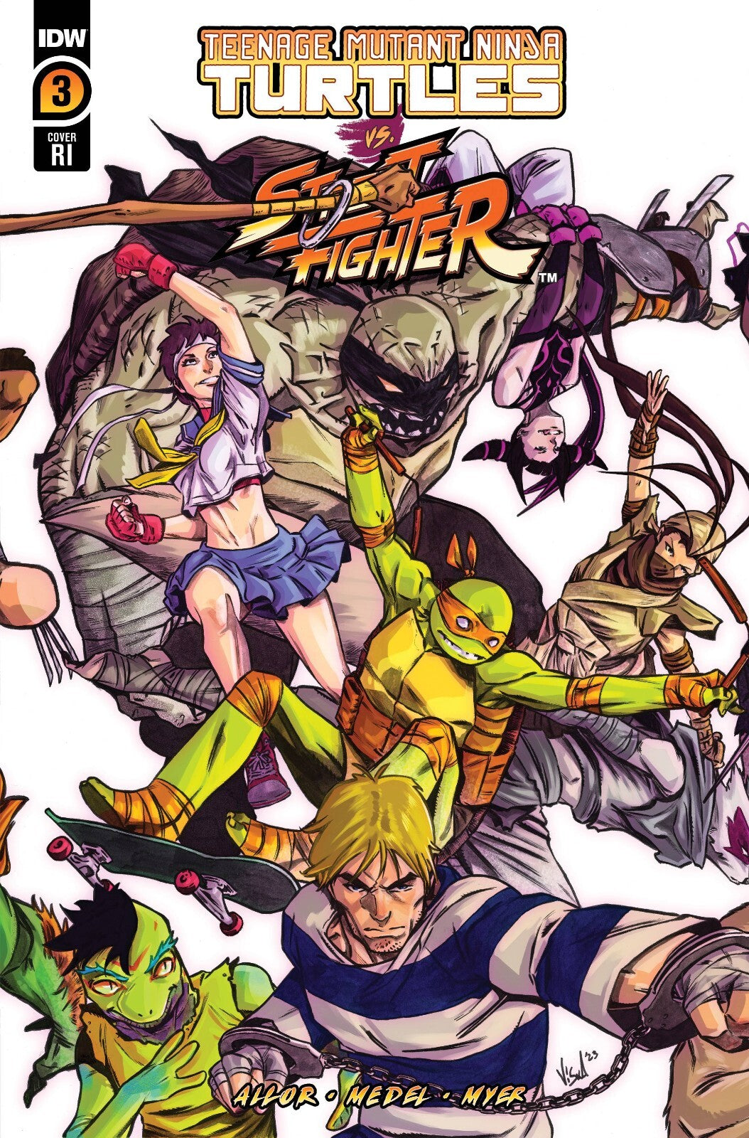 TMNT Vs Street Fighter #3 Cover A B C Variant Set or 1:25 1:50 Options IDW NM