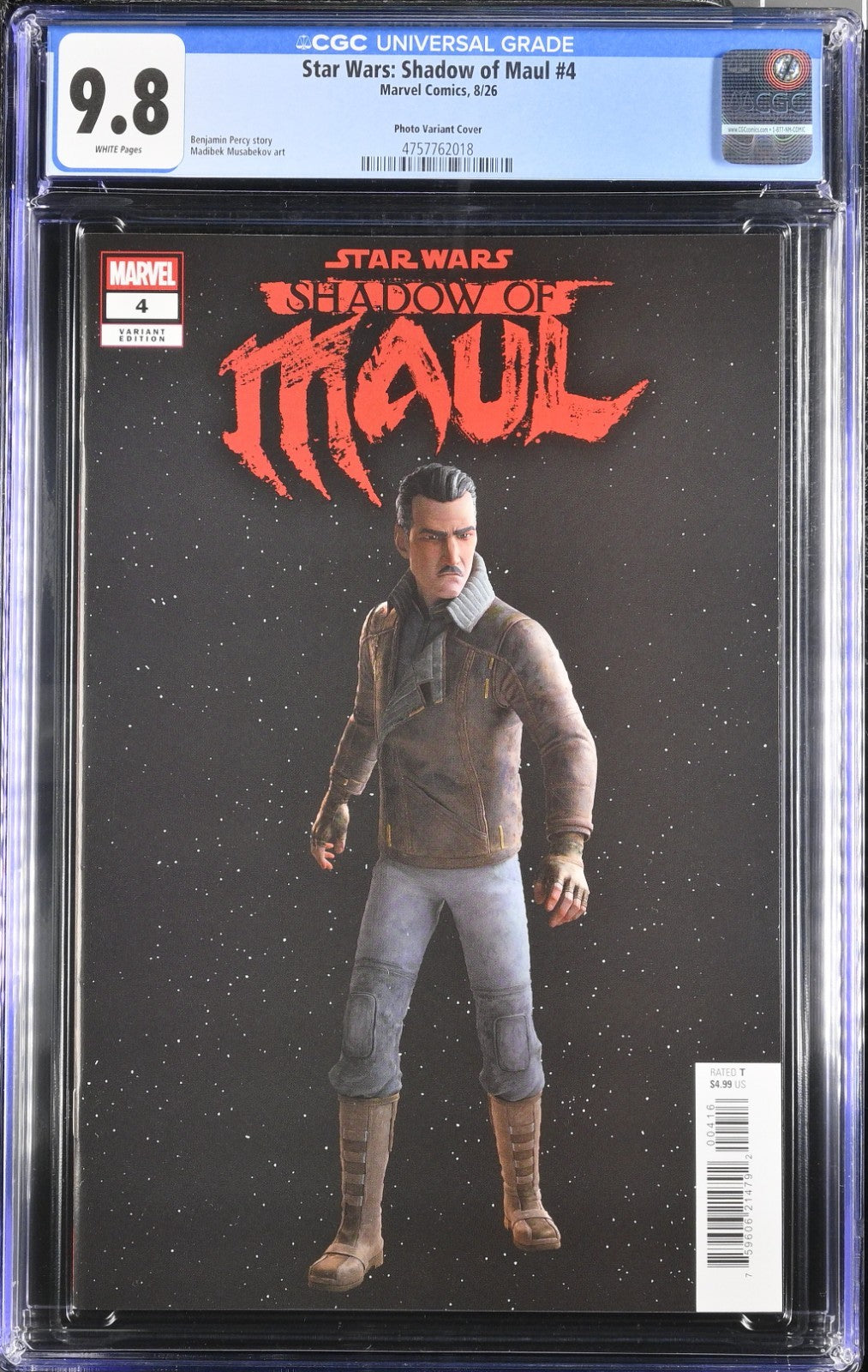 Star Wars Shadow of Maul #4 CGC 9.8 1:10 Photo Variant Marvel Comics 2026