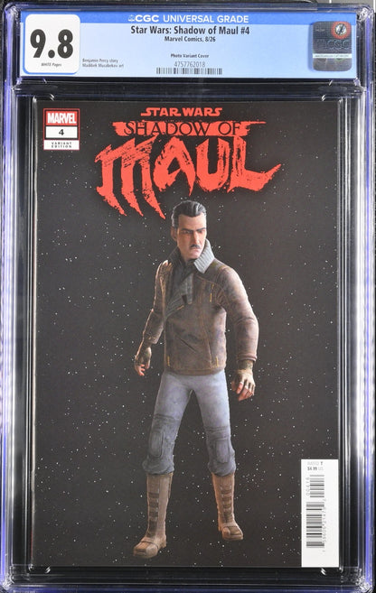 Star Wars Shadow of Maul #4 CGC 9.8 1:10 Photo Variant Marvel Comics 2026