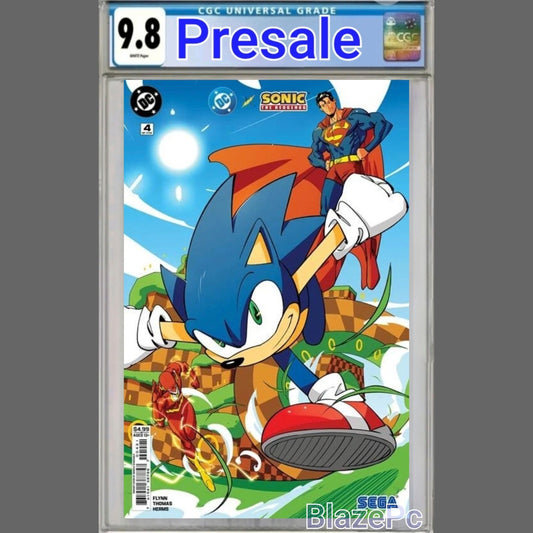 DC X Sonic The Hedgehog #4 CGC 9.8 Daniele Di Nicuolo Cover B Variant PRESALE