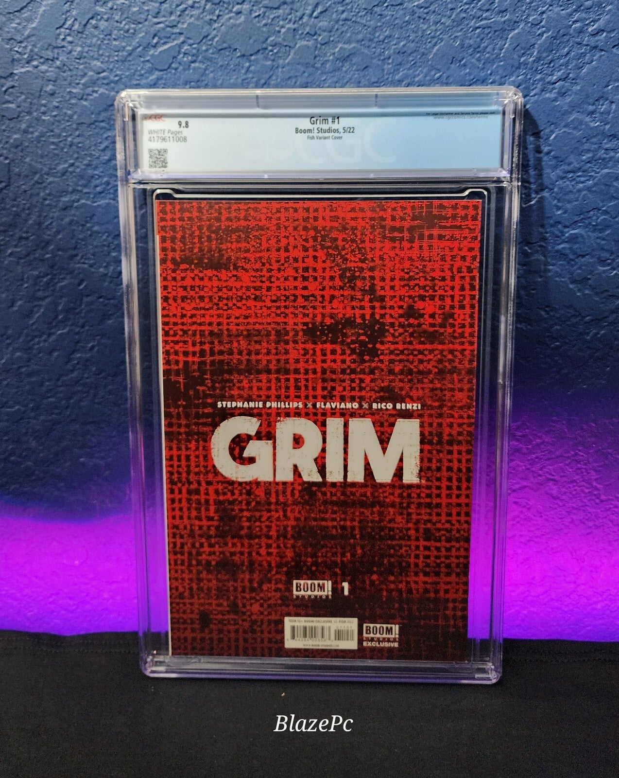 Grim #1 CGC 9.8 Veronica Fish Exclusive Variant Phillips Boom! Studios SDCC 2022