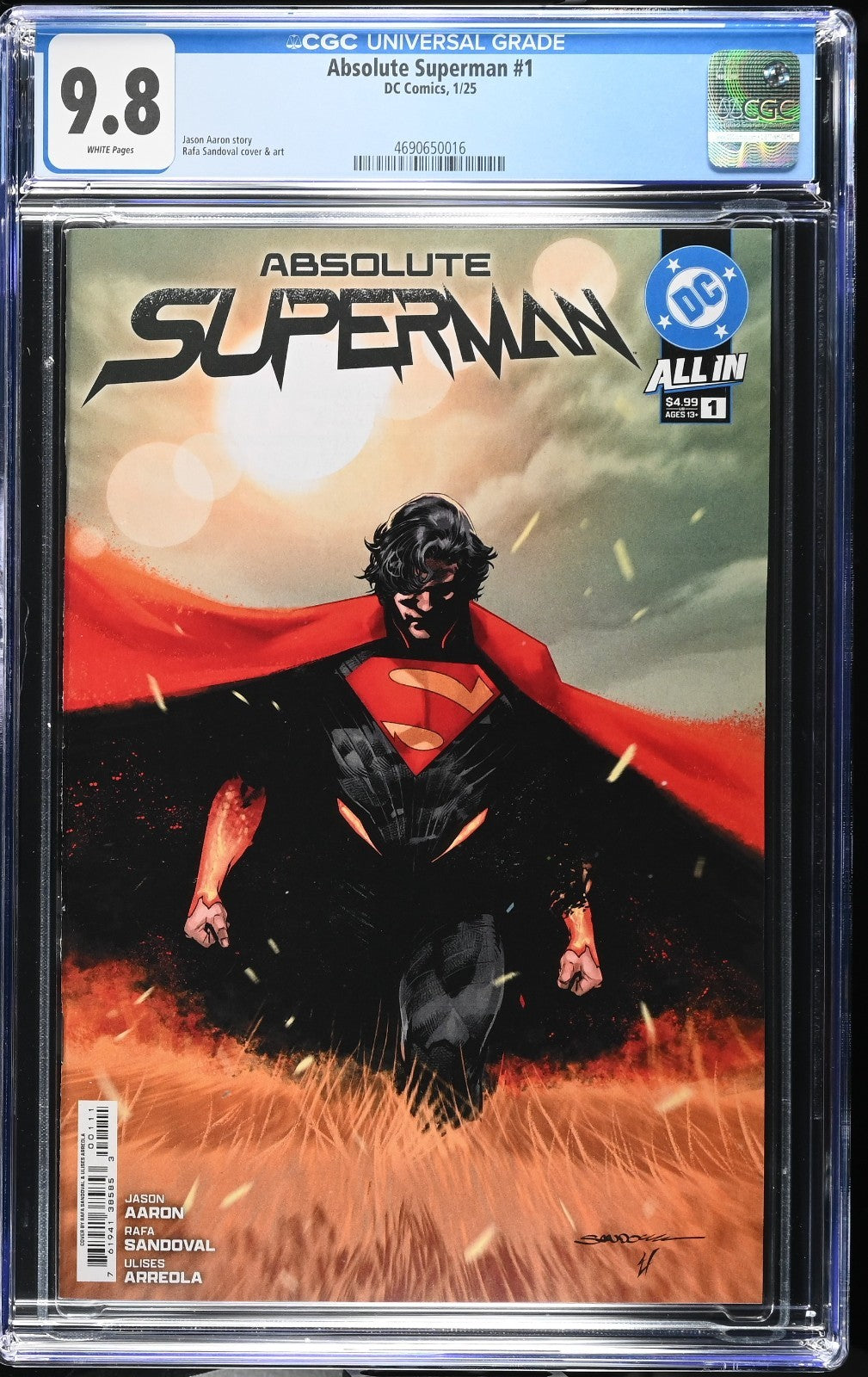 Absolute Superman #1 CGC 9.8 Rafa Sandoval Cover A Aaron 1st Print DC Comics