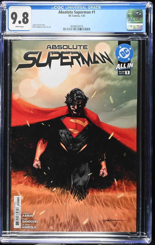 Absolute Superman #1 CGC 9.8 Rafa Sandoval Cover A Aaron 1st Print DC Comics