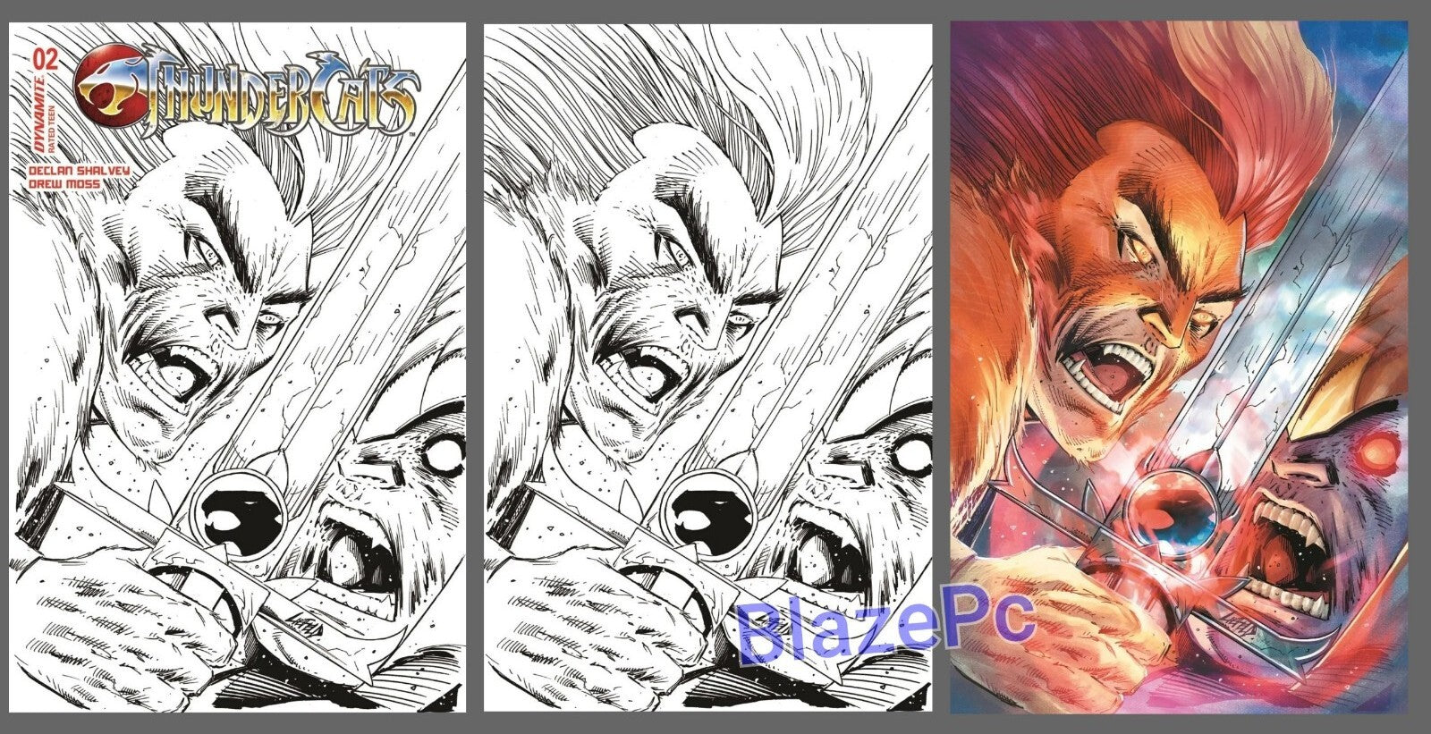 Thundercats #2 Liefeld B&W Trade Virgin Color Variant Set Option 2024 NM