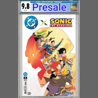 DC X Sonic The Hedgehog #5 CGC 9.8 Pablo M Collar Cover A 1st Print 2025 PRESALE