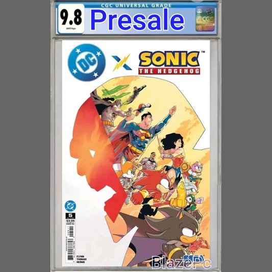DC X Sonic The Hedgehog #5 CGC 9.8 Pablo M Collar Cover A 1st Print 2025 PRESALE