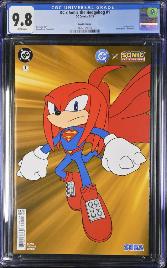 DC X Sonic The Hedgehog #1 CGC 9.8 4th Print Thomas Superman Variant DC Comics