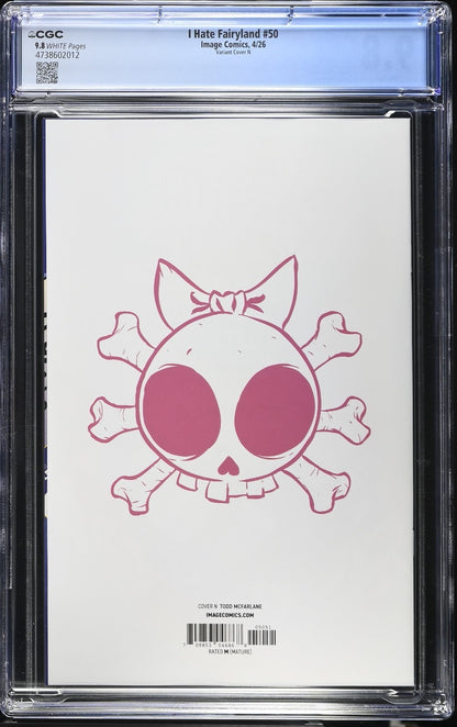 I Hate Fairyland #50 CGC 9.8 1:250 Todd McFarlane Cover N Variant Image Comics