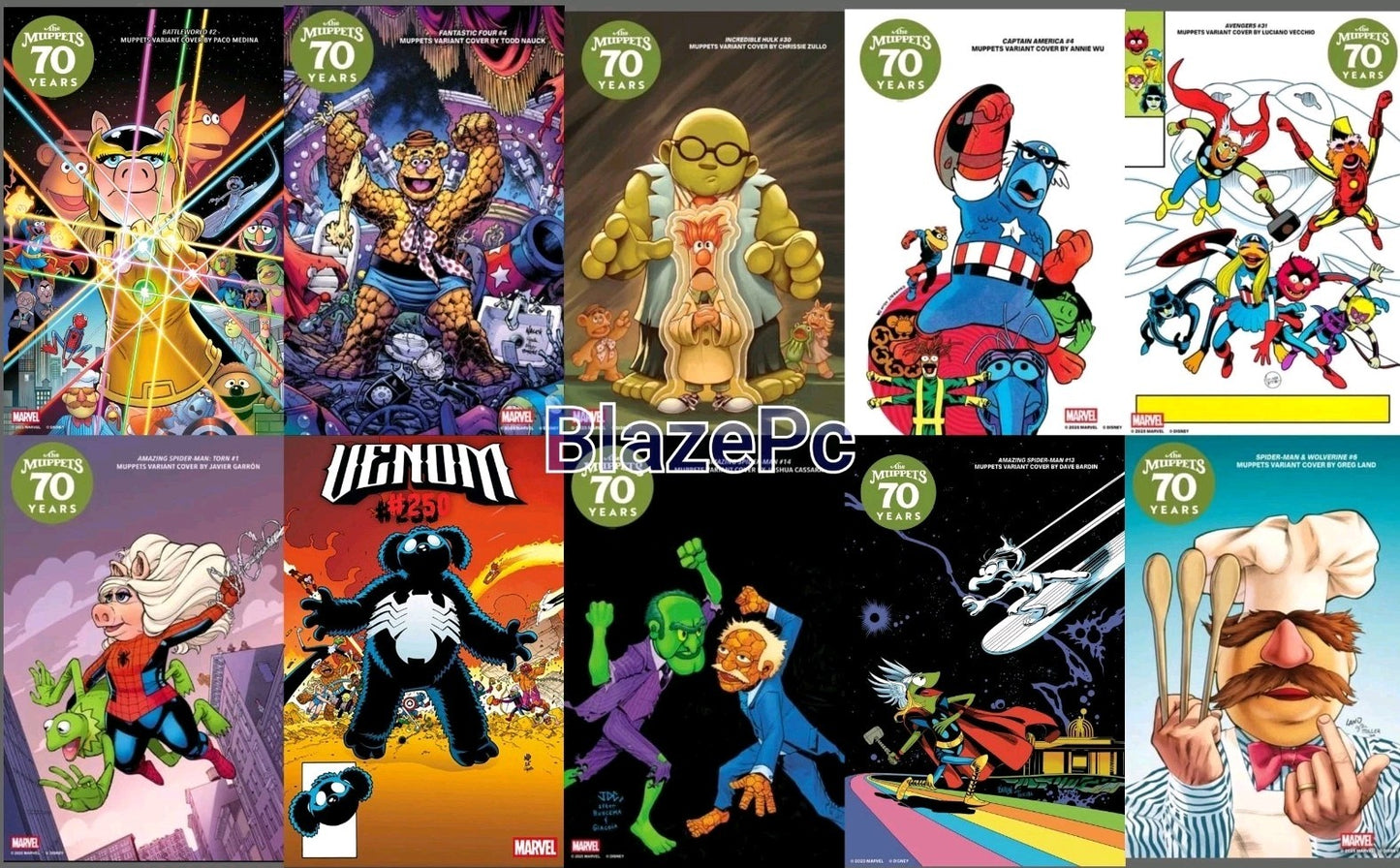 Muppets Variant Set Options Venom Spider-Man Hulk Marvel 2025 Presale 10/1-22