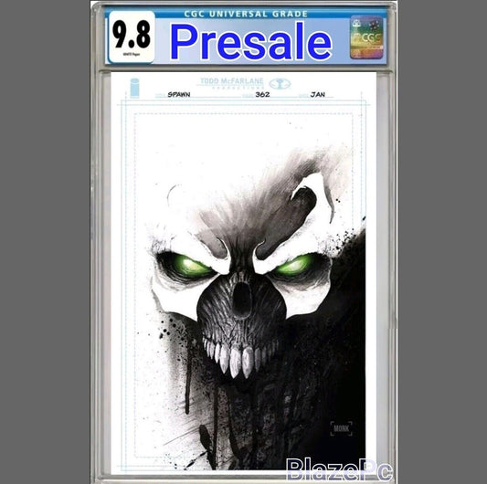 Spawn #362 CGC 9.8 Jeff Monk Cover C B&W Variant Image Comics 2025 PRESALE