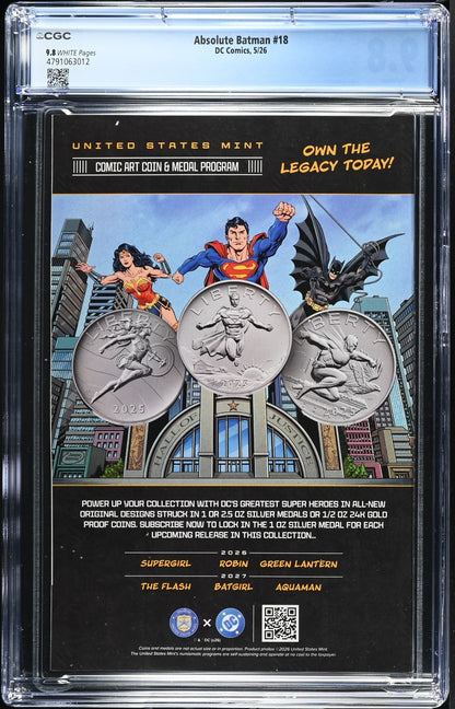 Absolute Batman #18 CGC 9.8 1st Print Cover A Nick Dragotta DC 2026