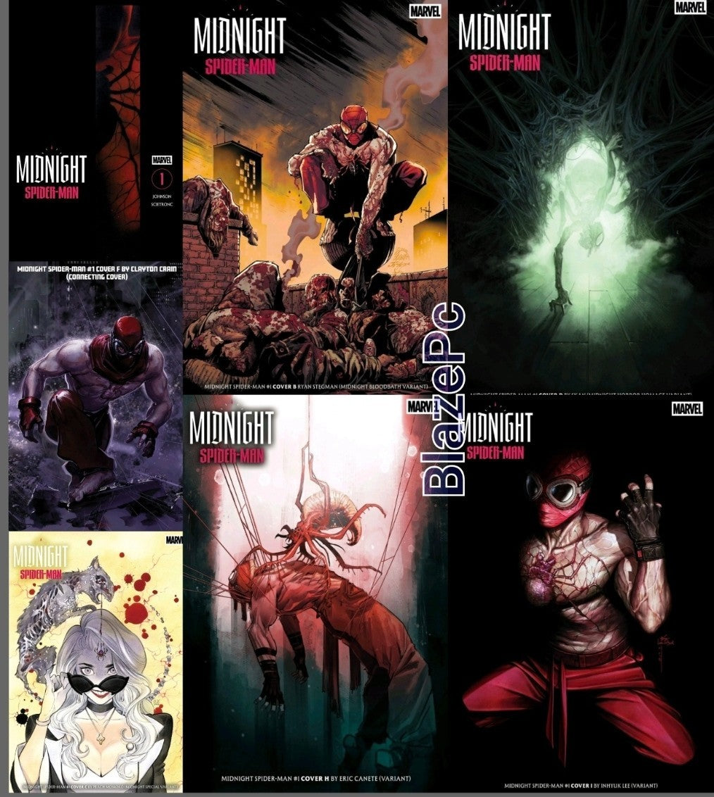 Midnight Spider-Man #1 Cover A B C D F H I Variant Set Options 2026 Presale 10/7