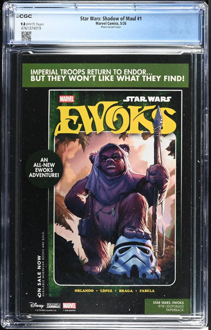 Star Wars Shadow of Maul #1 CGC 9.8 1:10 Photo Variant Disney Marvel 2026