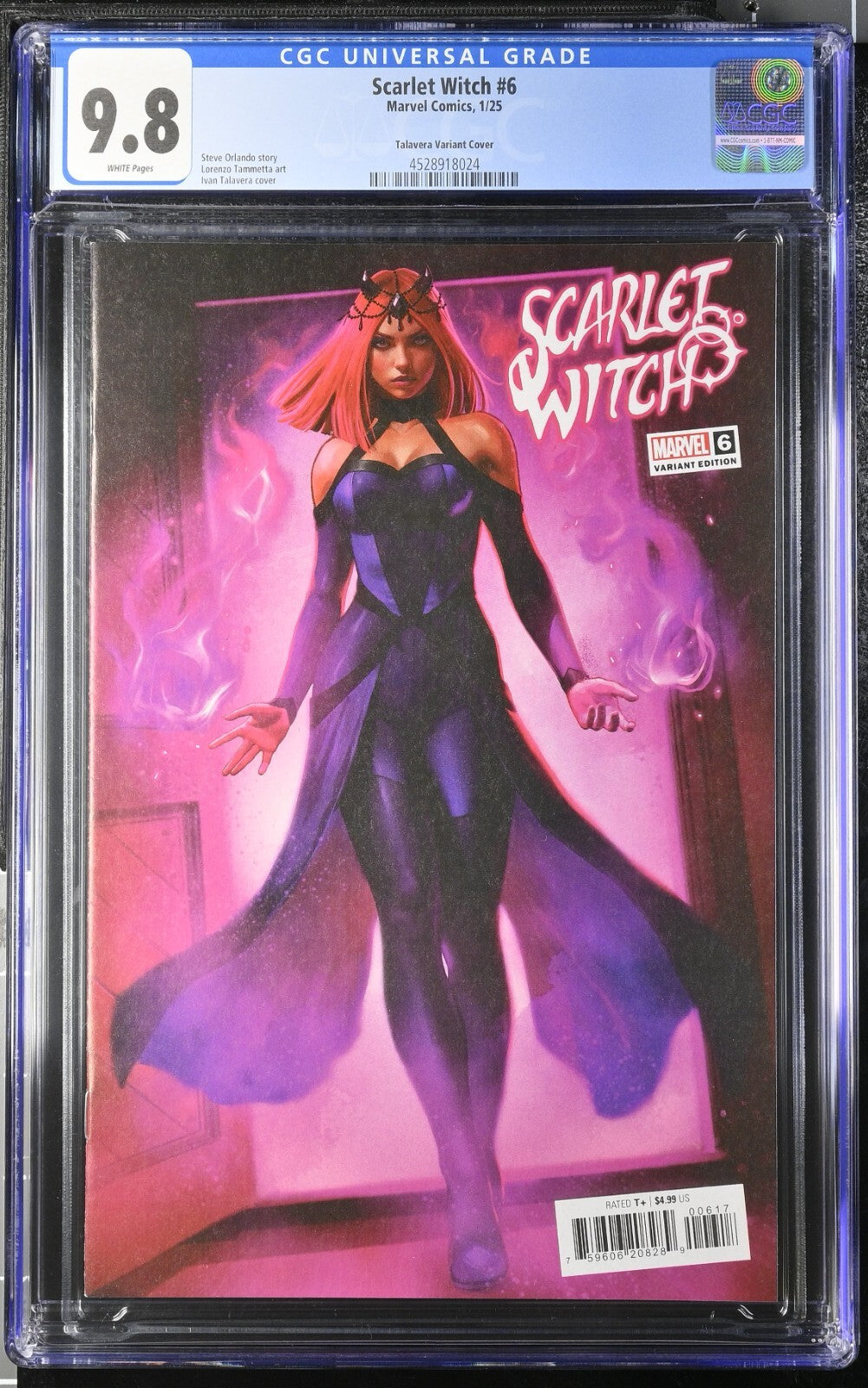 Scarlet Witch #6 CGC 9.8 1:25 Ivan Talavera Amaranth Variant Marvel 2024