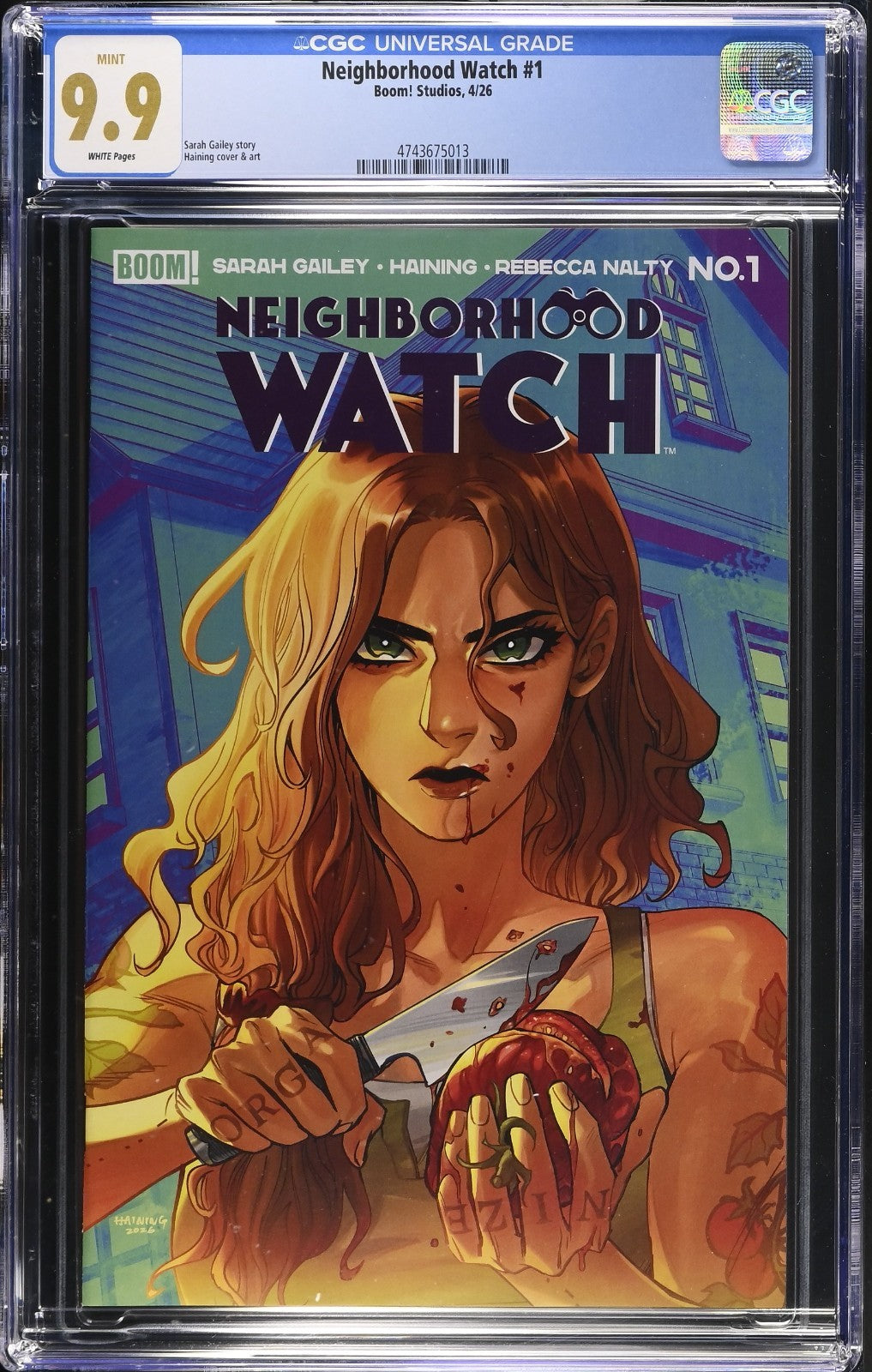 Neighborhood Watch #1 CGC 9.9 Haining Cover A 1st Print Boom! Not 9.8 Top Pop