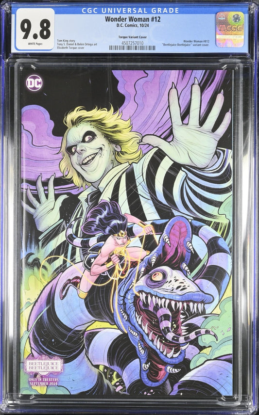 Wonder Woman #12 CGC 9.8 Cover G Elizabeth Torque Beetlejuice Variant In Hand