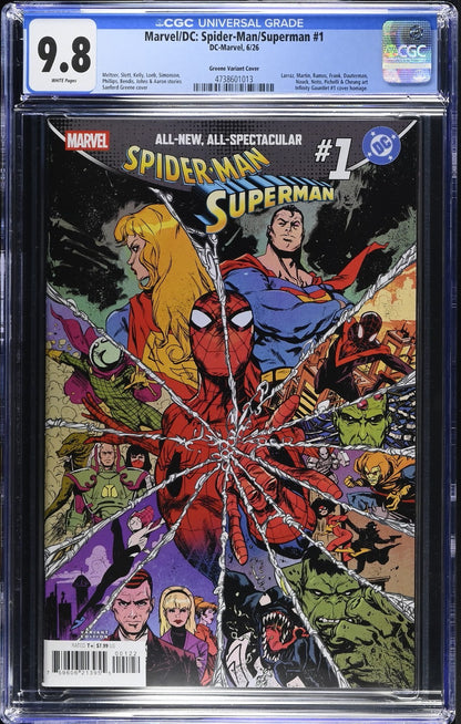 Marvel DC Spider-Man Superman #1 CGC 9.8 Sanford Greene Variant 2026