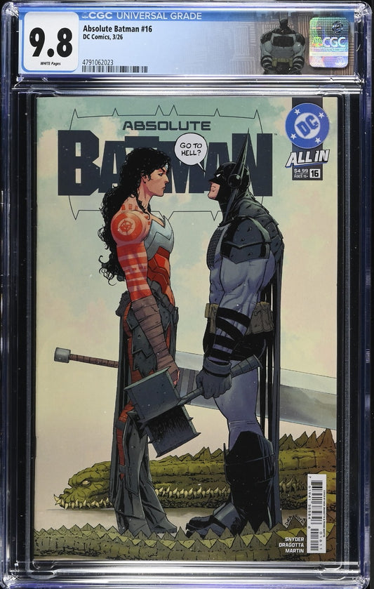 Absolute Batman #16 CGC 9.8 Cover A Dragotta 1st Print Custom Label DC 2026