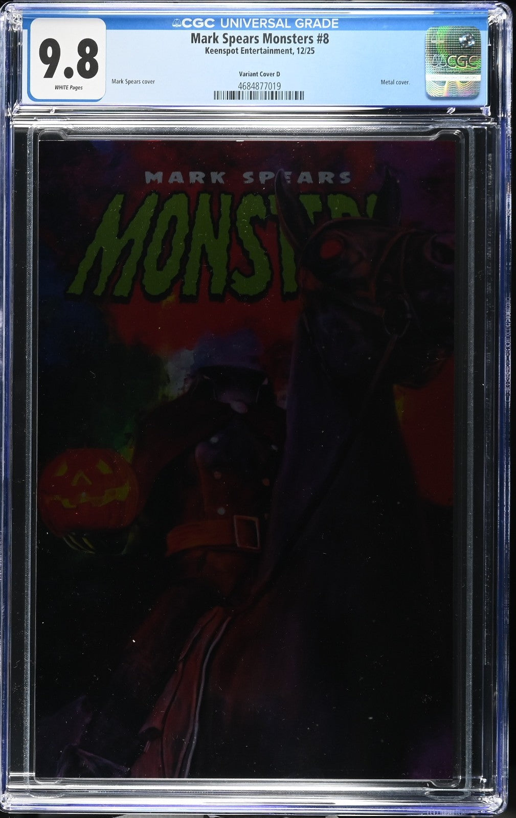 Mark Spears Monsters #8 CGC 9.8 1:1000 Metal Blind Bag Headless Horseman Variant