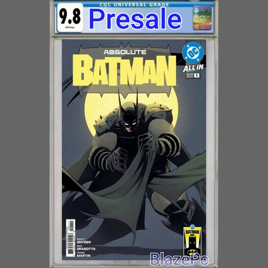 Absolute Batman #1 CGC 9.8 Cover A Batman Day 2025 Dragotta Variant PRESALE