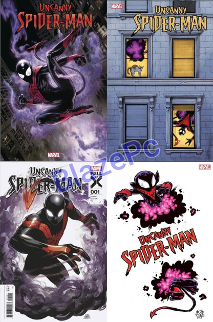Uncanny Spider-Man #1 Cover A B C D Variant Set or 1:25 Option Marvel 2023 NM