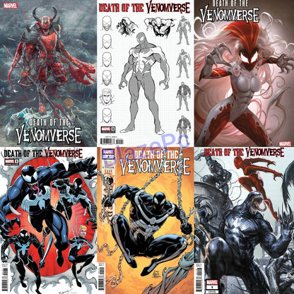 Death of the Venomverse #1 Cover A B C D E Variant Set or 1:10 Options 2023 NM