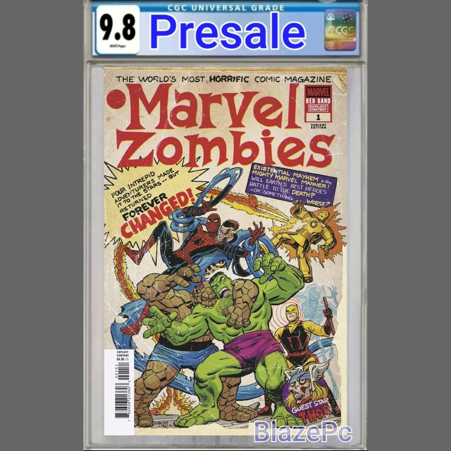 Marvel Zombies Red Band #1 CGC 9.8 Scott Koblish Retro Variant 2025 PRESALE