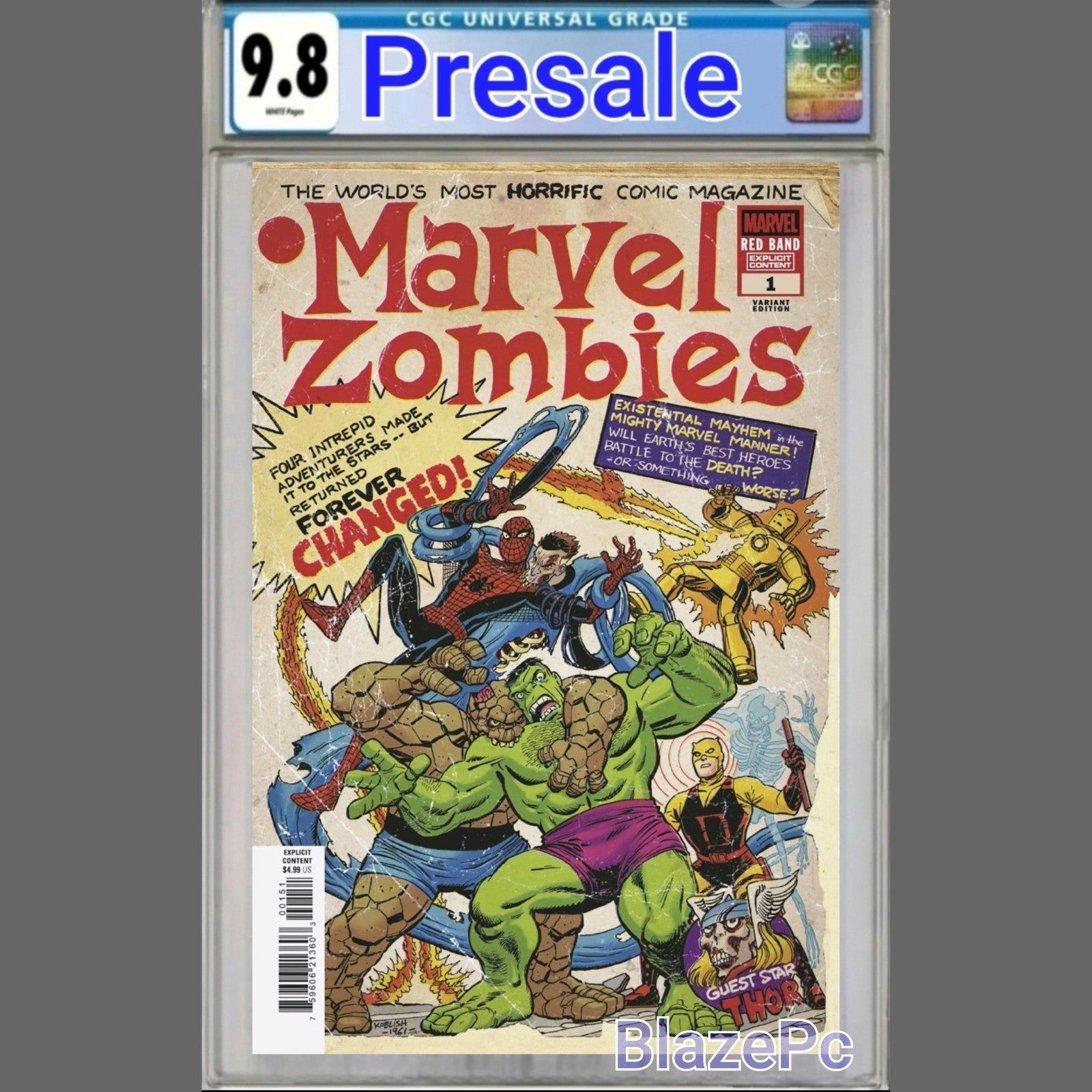 Marvel Zombies Red Band #1 CGC 9.8 Scott Koblish Retro Variant 2025 PRESALE