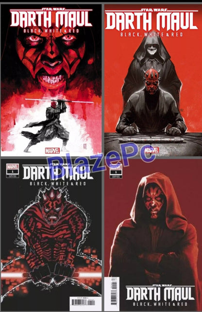 Star Wars Darth Maul Black White Red #1 A B C D Variant Set or 1:25 1:100 Option