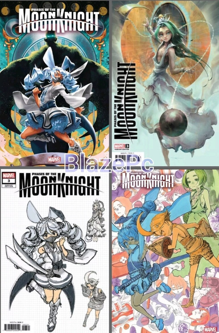 Phases of the Moon Knight #3 Cover A B C D Variant Set Option 2024 Marvel NM