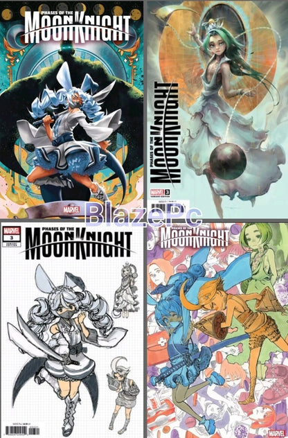 Phases of the Moon Knight #3 Cover A B C D Variant Set Option 2024 Marvel NM