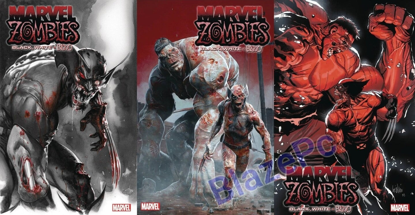 Marvel Zombies Black White Blood #1 A B C Variant Set or 1:10 1:25 1:50 2023 NM