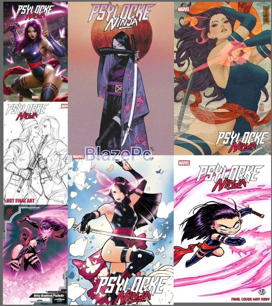 Psylocke Ninja #1 Cover A B C D E F G Variant Set or 1:25 Options Presale 1/21