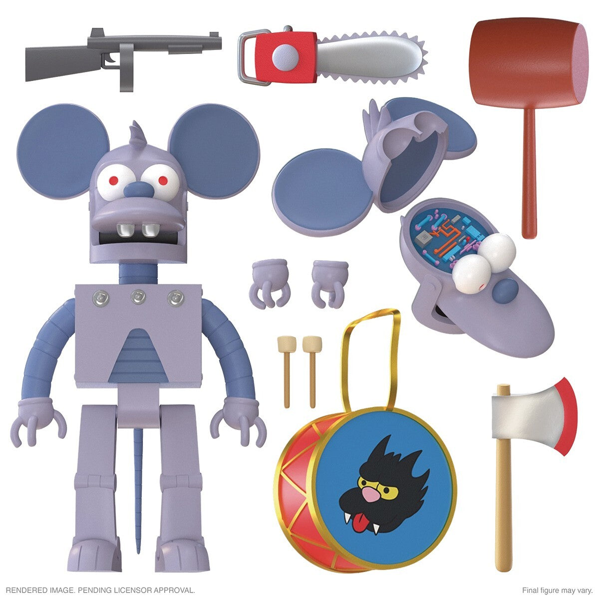 Simpsons Ultimates Wave 1 Set Space Homer Moe Robot Itchy Scratchy Poochie