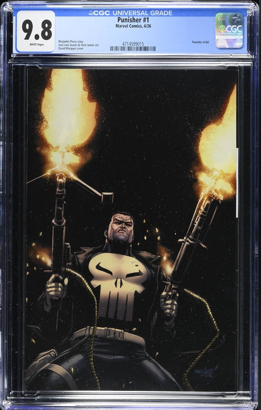Punisher #1 CGC 9.8 1:100 David Marquez VIRGIN Variant Marvel 2026