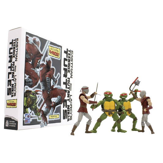 Bst Axn TMNT Classic Comic Px Action Figure 4pc Box Set 1 Ninja Turtles Sealed
