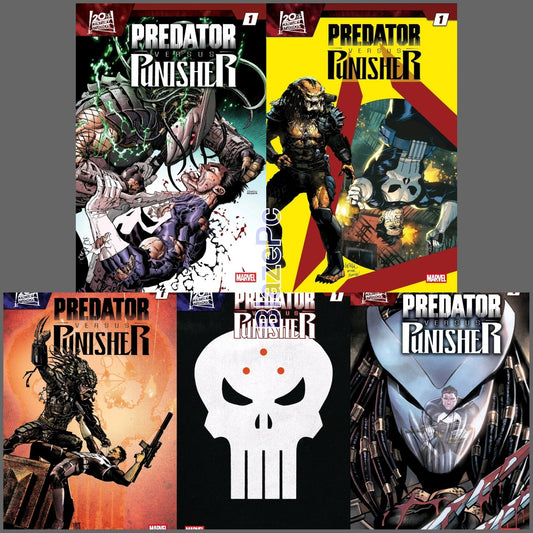 Predator Vs Punisher #1 Cover A B C D E Variant Set Options 2026 Presale 11/11
