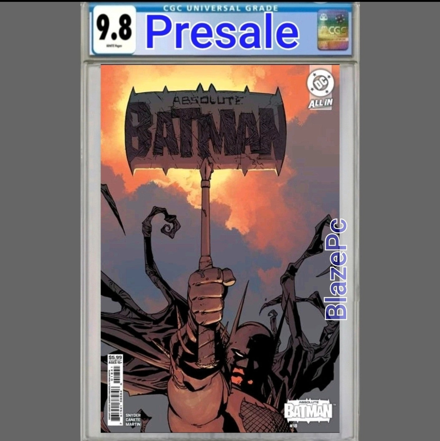 Absolute Batman #18 CGC 9.8 1st Print Cover D Camuncoli Variant DC PRESALE