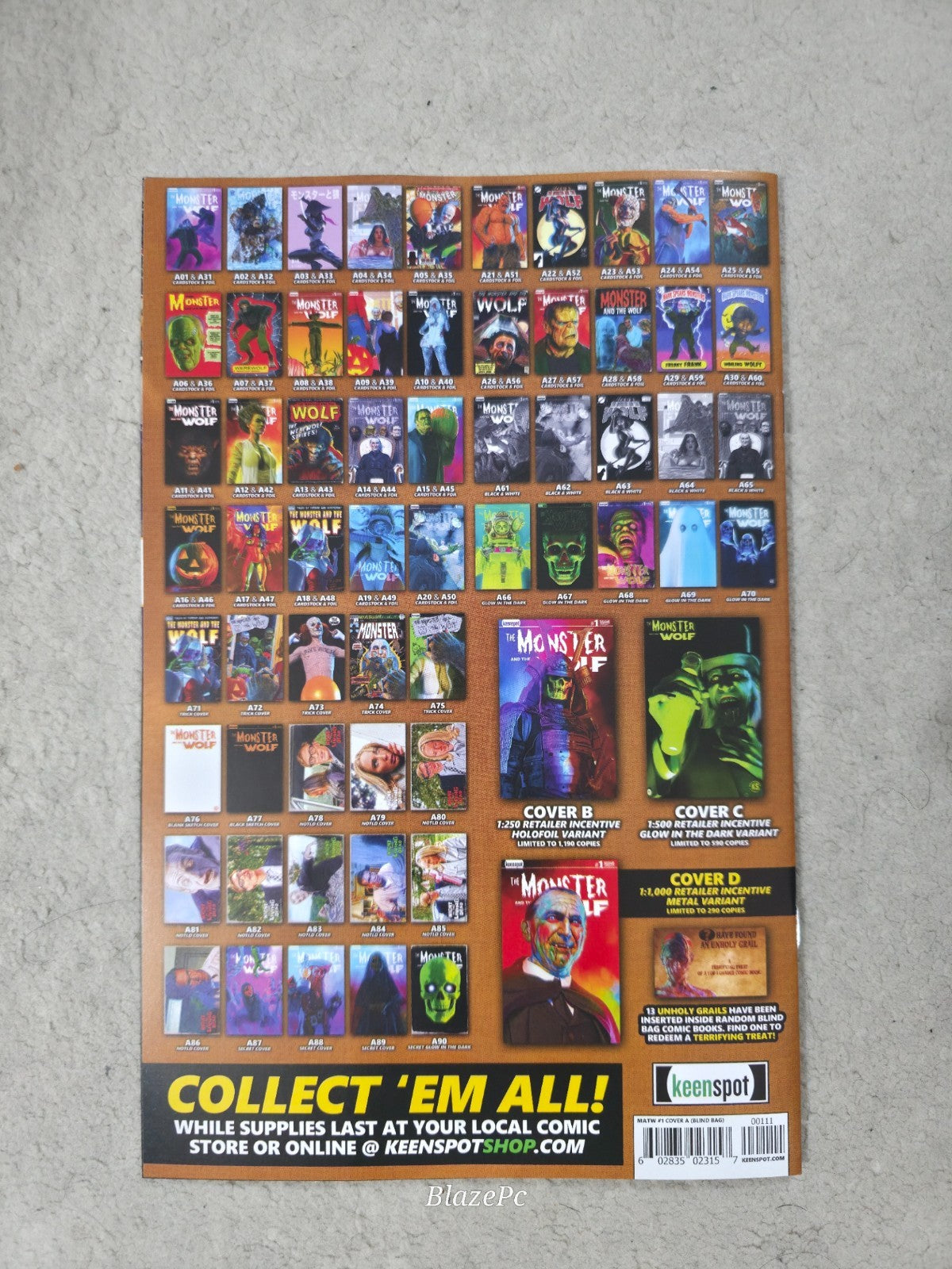 Mark Spears Monsters The Monster & The Wolf #1 A18 A71 Trick Variant Set NM