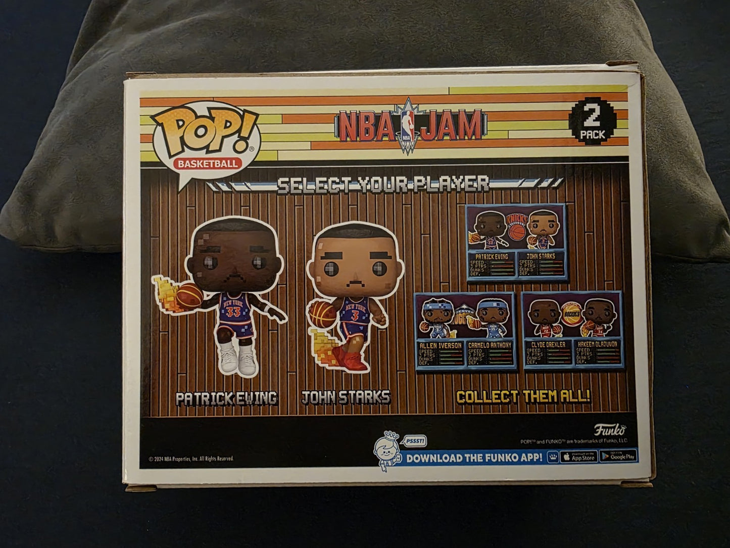 NBA JAM Knicks Patrick Ewing & John Starks 8-Bit Funko Pop! 2 Pack New York