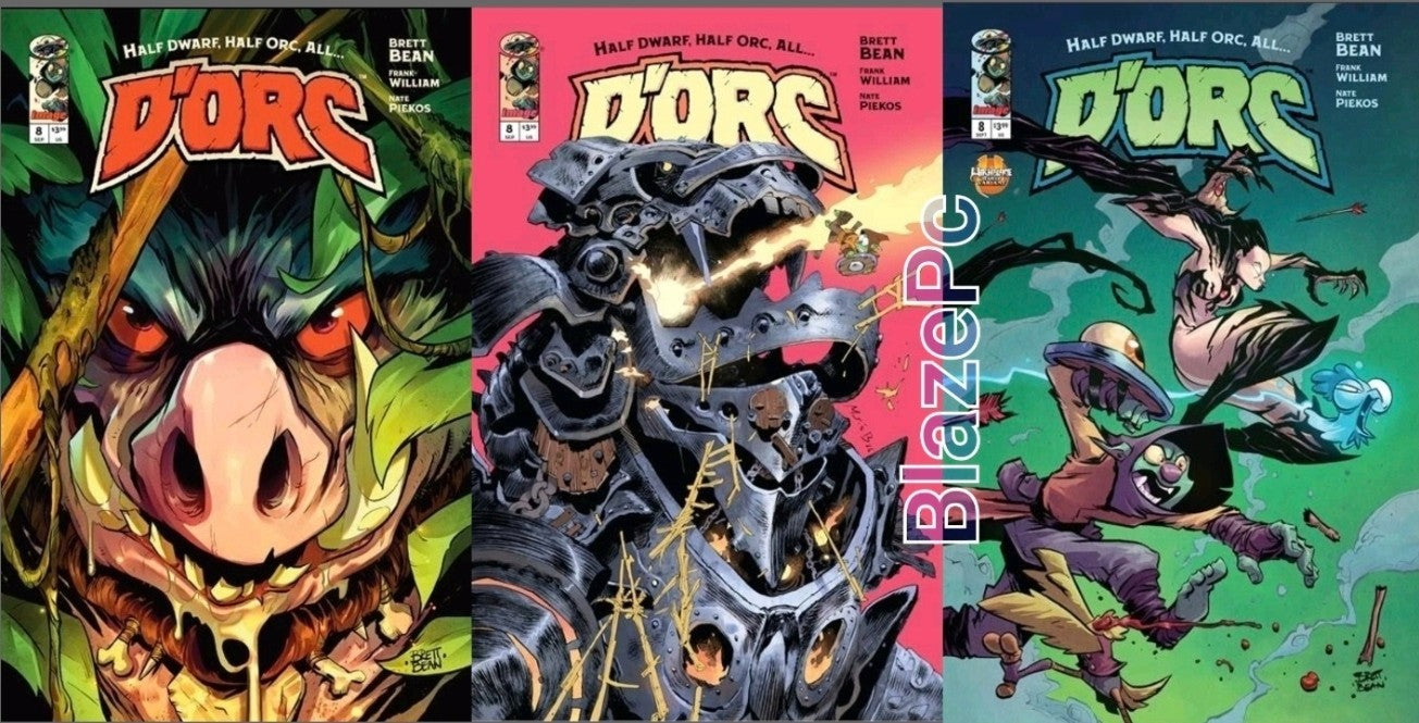 Dorc #8 Cover A B C Variant Set Options Brett Bean Image Comics Presale 9/23