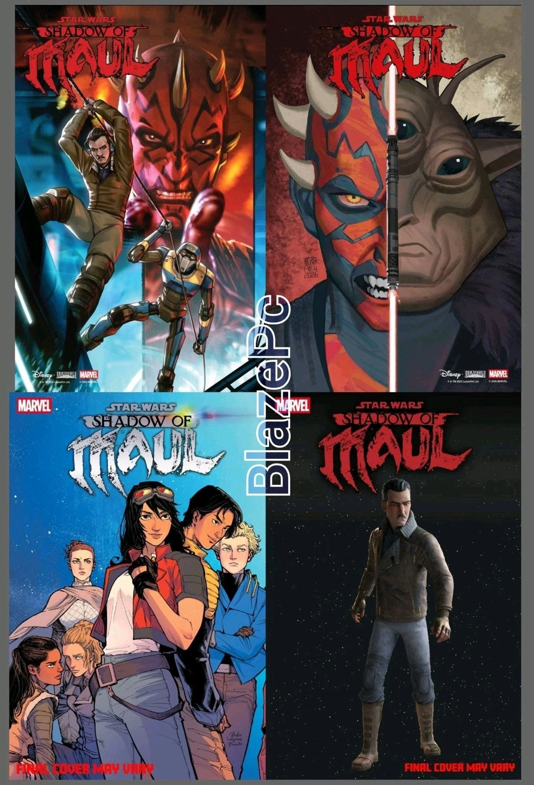 Star Wars Shadow of Maul #4 Cover A B C Variant Set or 1:10 Options Presale 6/10