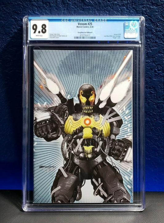 Venom #25 CGC 9.8 Greg Horn Art Codex Virgin Edition B iron man 282 homage