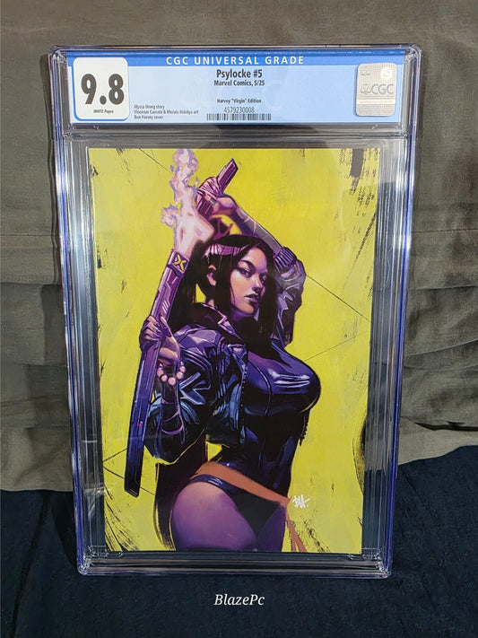 Psylocke #5 CGC 9.8 1:50 Ben Harvey VIRGIN Variant Marvel Comics 2025