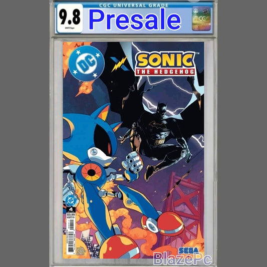 DC X Sonic The Hedgehog #4 CGC 9.8 Pablo M Collar Cover A 1st Print 2025 PRESALE