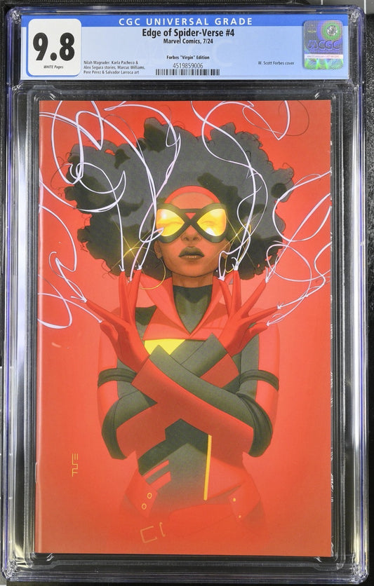 Edge of Spider-Verse #4 CGC 9.8 1:50 W Scott Forbes VIRGIN Variant Marvel 2024