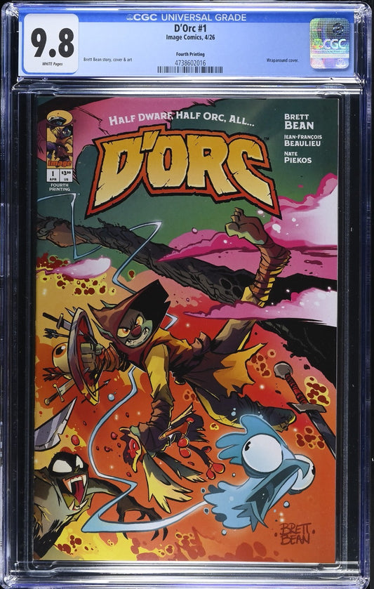 Dorc #1 CGC 9.8 4th Print Brett Bean Cover A Variant Image Comics 2026