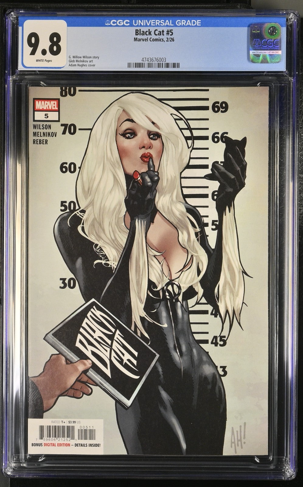 Black Cat #5 CGC 9.8 Cover A Adam Hughes 1st Print Marvel Comics 2025